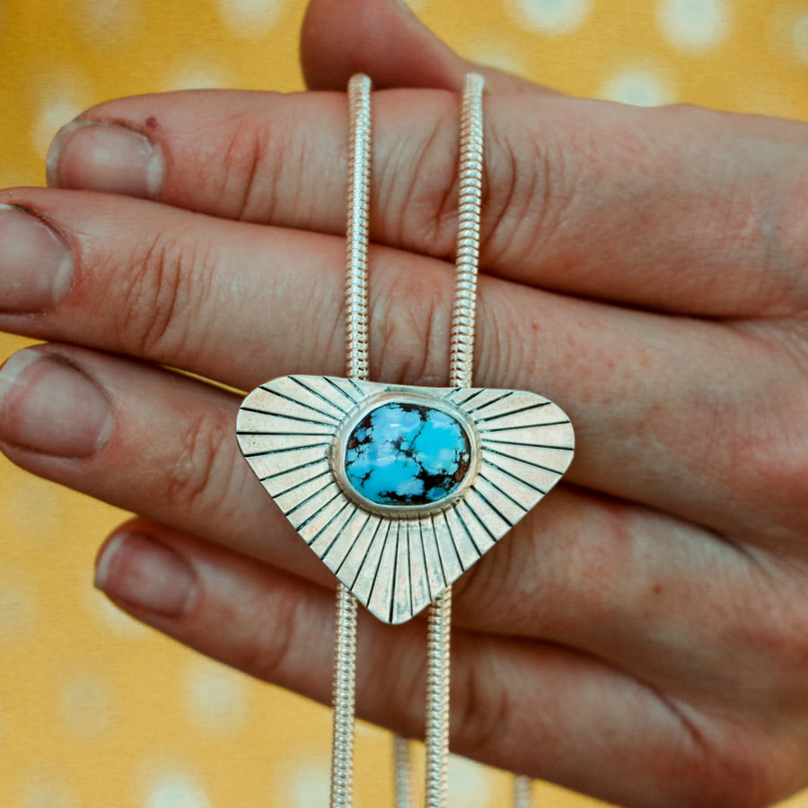 Golden Hills Turquoise Chain Bolo #1