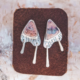 Butterfly Baby Fringe Studs - Mexican Opal