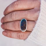 Latitude Ring - Boulder Opal #2, Size 6.75