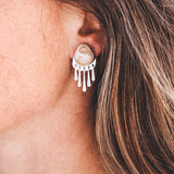 Baby Fringe Studs - Mexican Opal #3