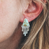 Baby Fringe Studs - Sonoran Gold Turquoise