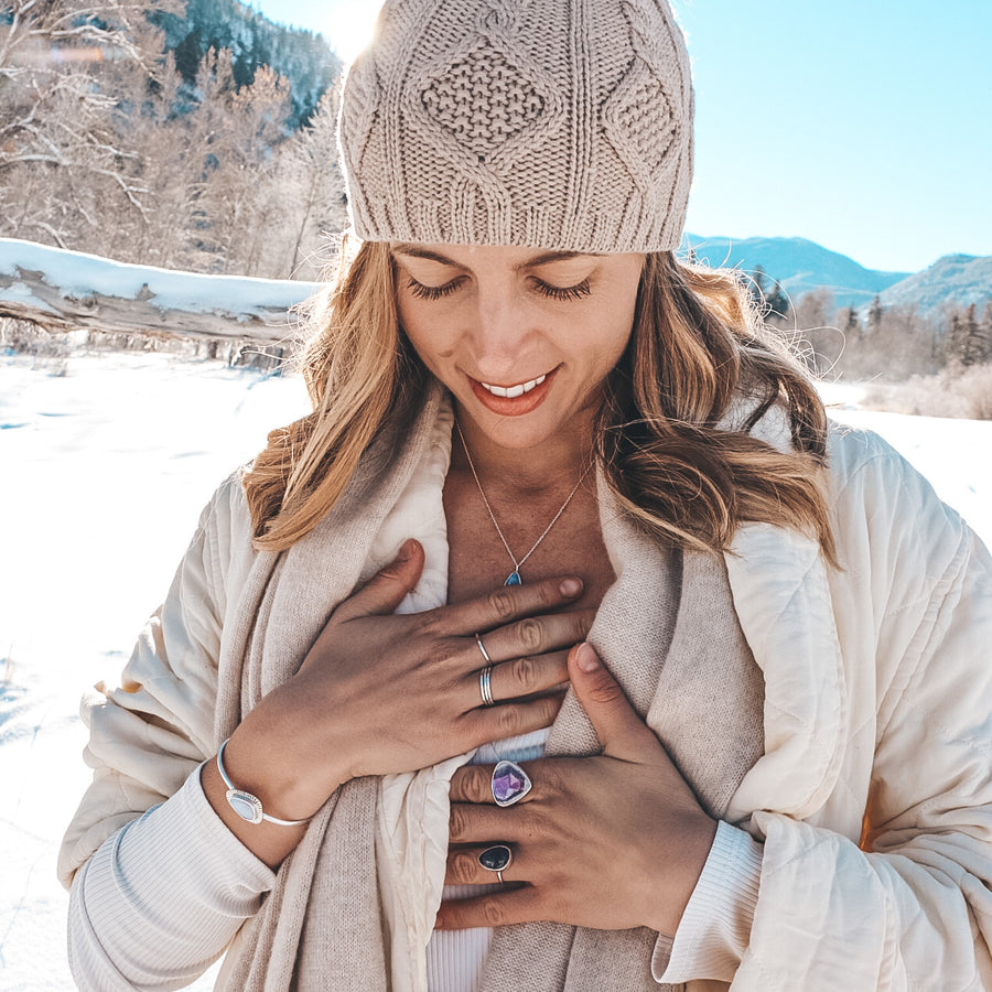 Iolite Sunstone Ring - Size 6