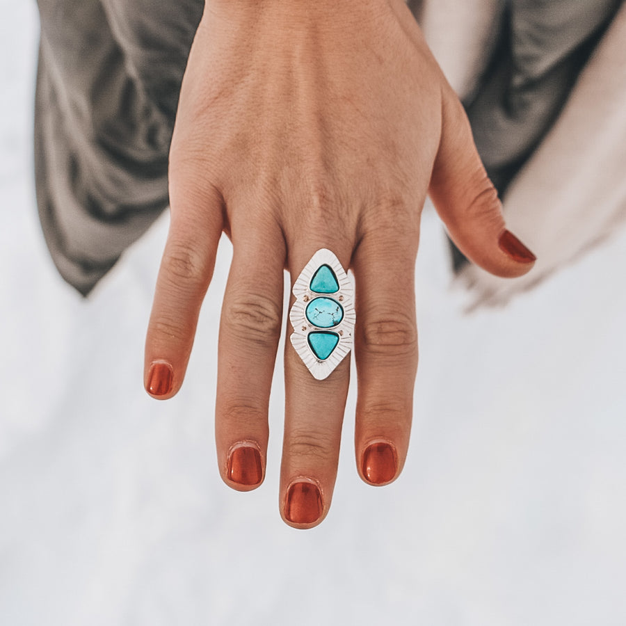 Turquoise Three Sisters Ring - Made to Finish