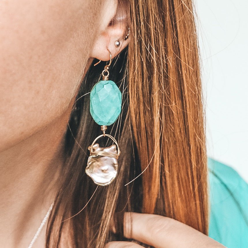 Tanya - Turquoise & Pearl