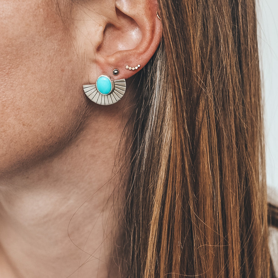 Campitos Turquoise Fan Studs #2