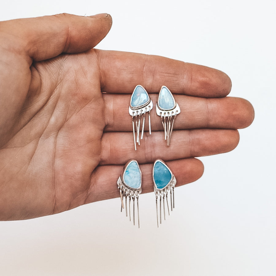 Baby Fringe Studs - Australian Opal #2
