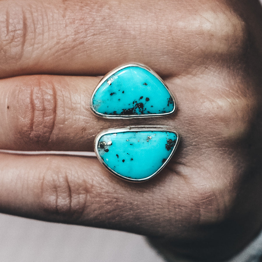 Divided and United Ring - Kingman Turquoise