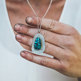 Blue Moon Turquoise Necklace #2 - Mixed Metals