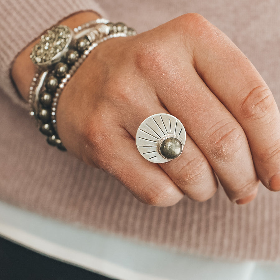 Pyrite Rising Ring - Size 7