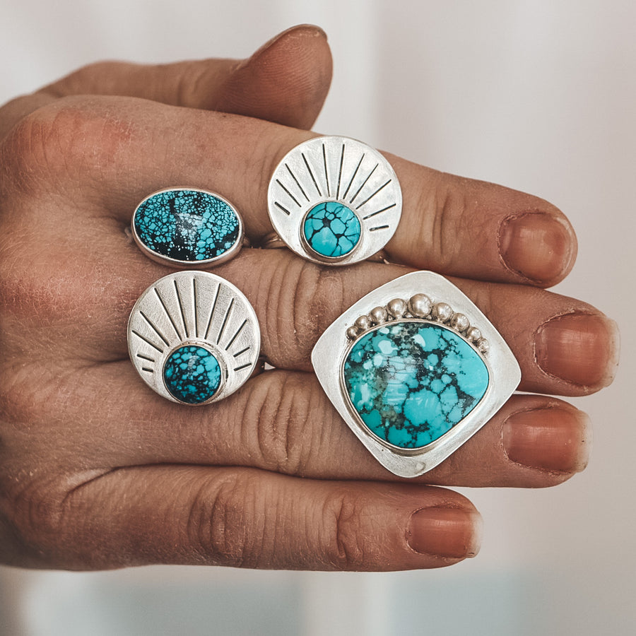Turquoise Rising Ring #9 - Size 9