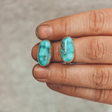 Kingman Turquoise Latitude Ring #2 - Size 5.75, Mixed Metals