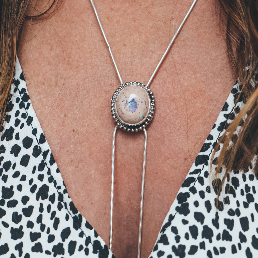 Mexican Opal Chain Bolo #3