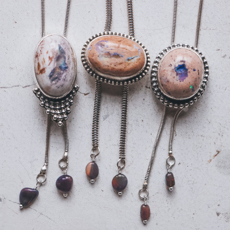Mexican Opal Chain Bolo #1