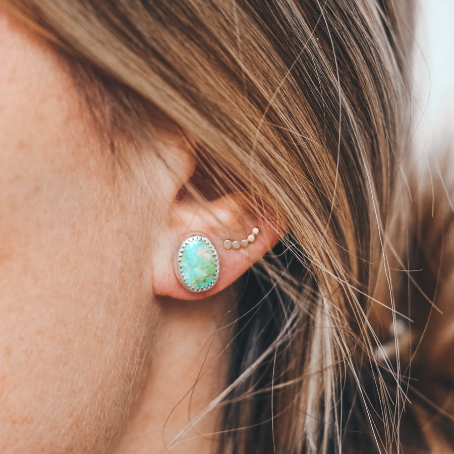 Organic Studs - Sonoran Gold Turquoise #4