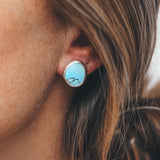 Organic Studs - Golden Hills Turquoise #3
