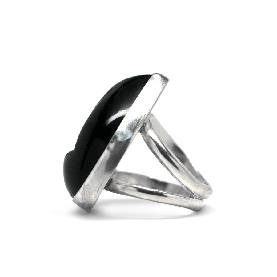 Black Druzy Ring #3 - Size 8.5