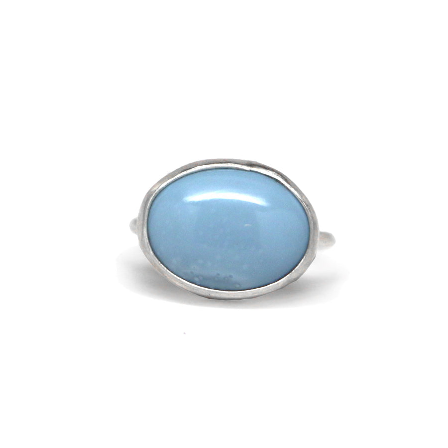 Blue Opal Latitude Ring - Size 5.5