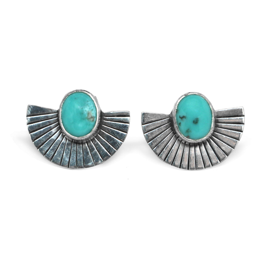 Campitos Turquoise Fan Studs