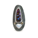 Boulder Opal Double Trouble Ring - Size 8