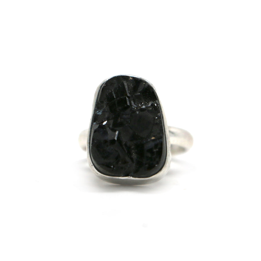 Rough Andradite Garnet Ring - Size 7.5