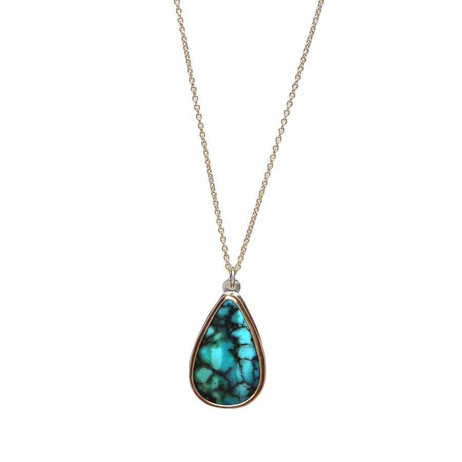 Hubei Turquoise Necklace #2 - Mixed Metals