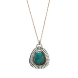 Kingman Turquoise Necklace #9 - Mixed Metals