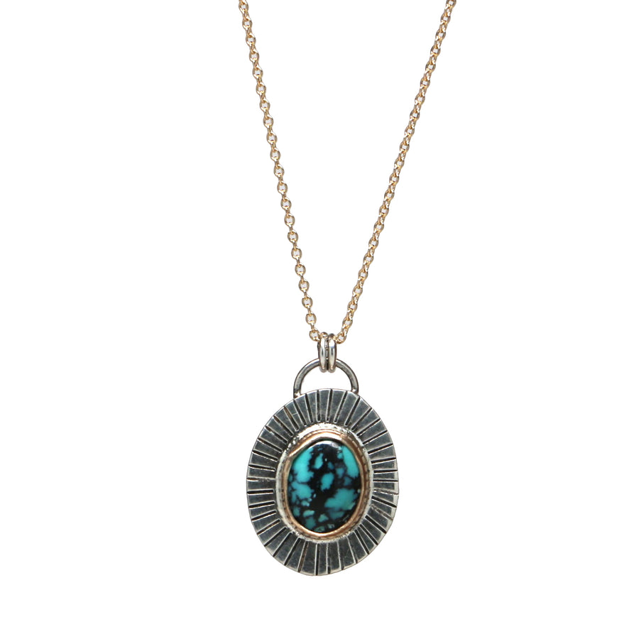 Ma'anshan Turquoise Necklace #2 - Mixed Metals