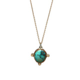 Ma'anshan Turquoise Necklace #3 - Mixed Metals