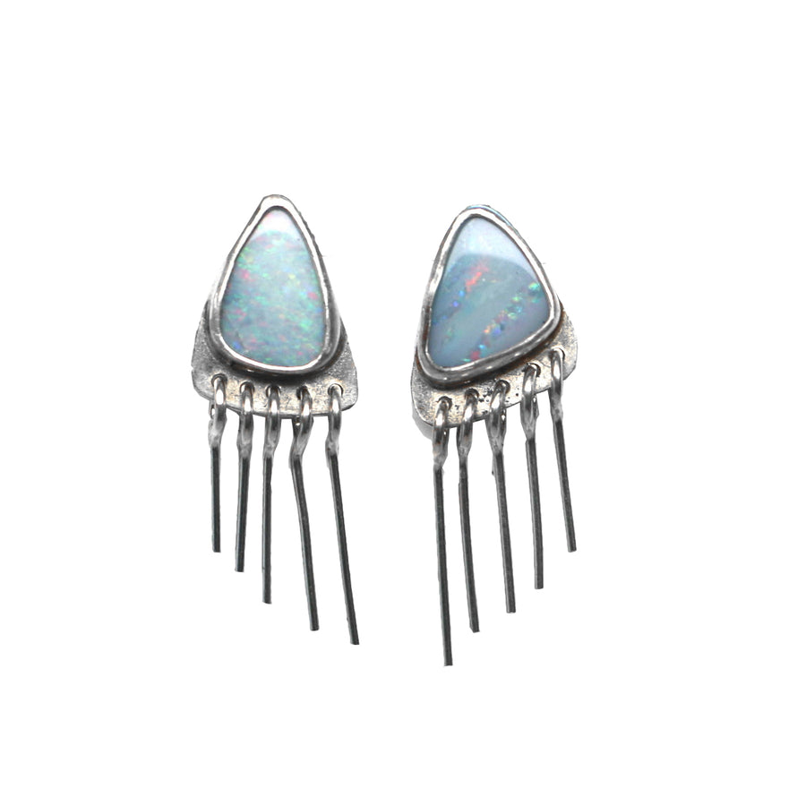 Baby Fringe Studs - Australian Opal
