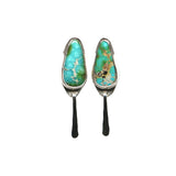 Baby Fringe Studs - Sonoran Gold Turquoise #2