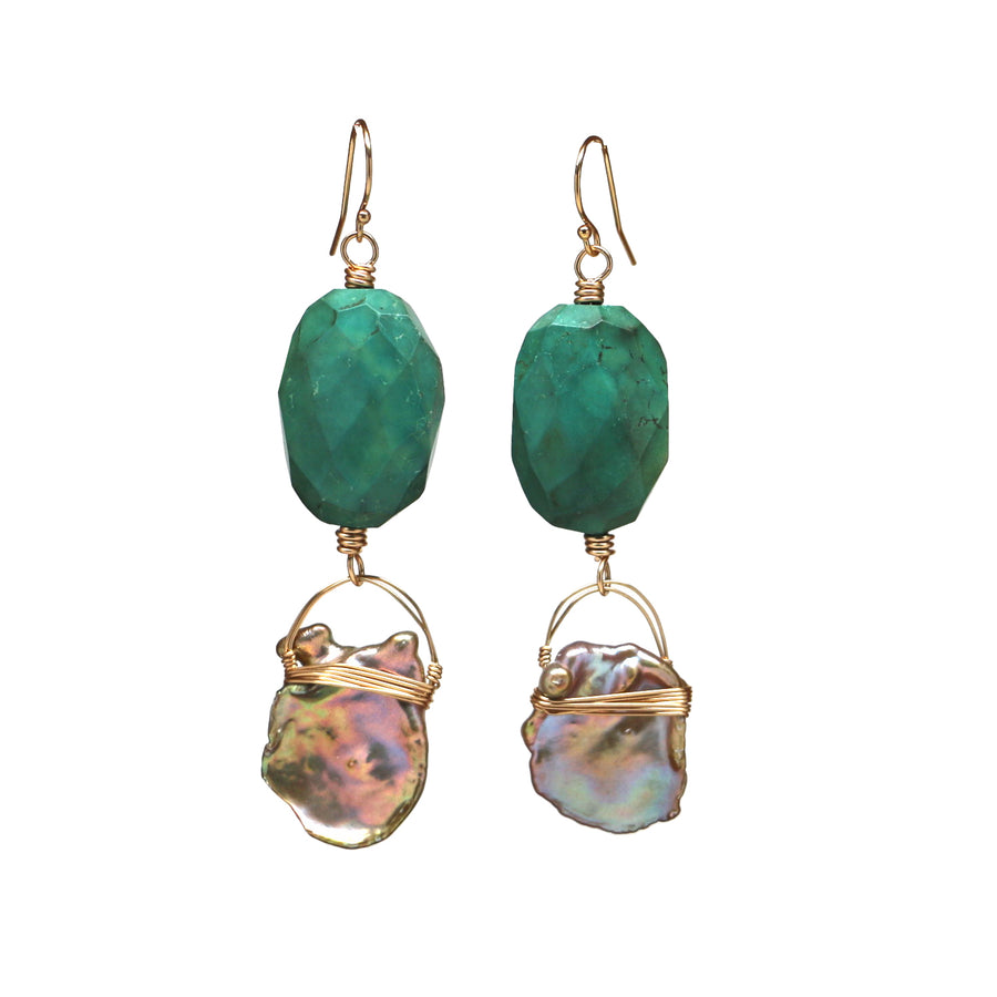 Tanya - Turquoise & Pearl