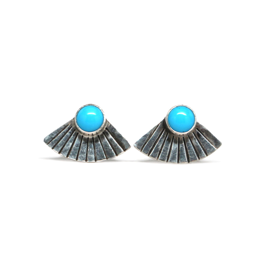 The Original Fan Studs - Sleeping Beauty Turquoise