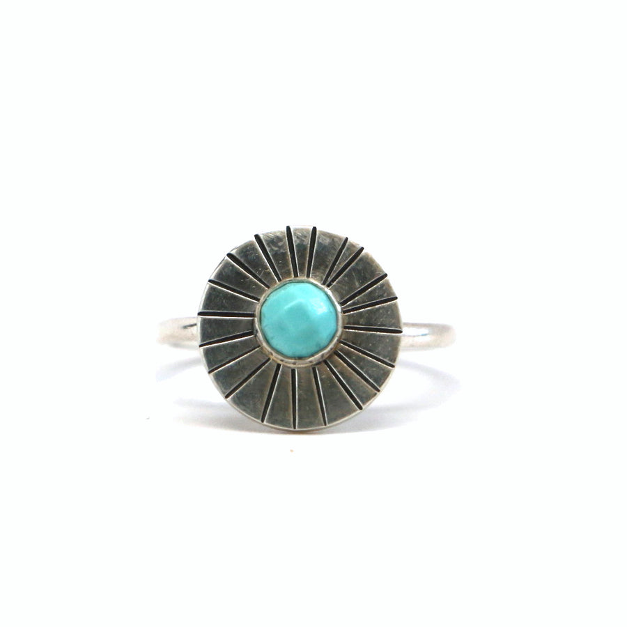 Turquoise Burst Ring - Size 6