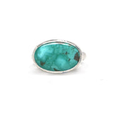 Kingman Turquoise Latitude Ring #5 - Size 8.5