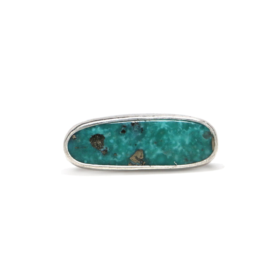 Kingman Turquoise Latitude Ring #6 - Size 8.5