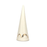 White Ring Cone, 3.75" - Arching Dashes